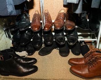 leather shoes, bostonian, calvin klein, etc