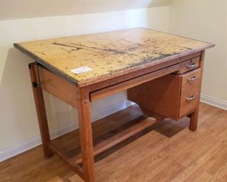 Antique drafting table