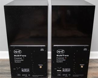 Pair of NHT SubTwo Audio/ Video Reference Systems Speakers