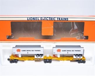 Lionel Illinois Central Piggyback T.TUX Cars with Trailers O SCALE 6-6-19416