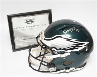 #25 Lesean McCoy signed Helmet