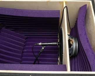 Custom Isolation Cabinet ISO Box with Celestion G12K-85 Speaker 8 ohms. Box is 35” wide x 24” x 24” tall
