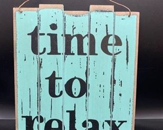 Time to Relax Wood Wall Hanging
