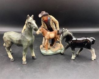 Lot of 3 Horse Figurines