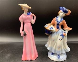 2 - Vintage Lady Figurines Occupied Japan