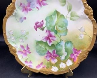 Vintage OCCO Signed Hand Painted Gilded Porcelain Plate