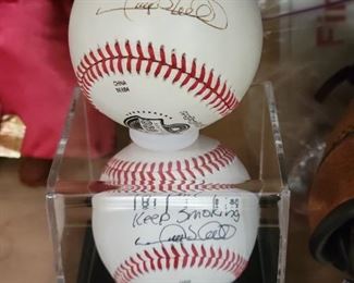 Signed collectible baseballs