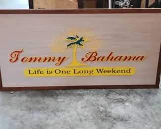 Wood Tommy Bahama sign