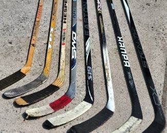 Practice hockey sticks 