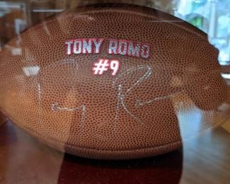 Signed Tony Romo football