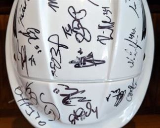 Signed hockey helmet