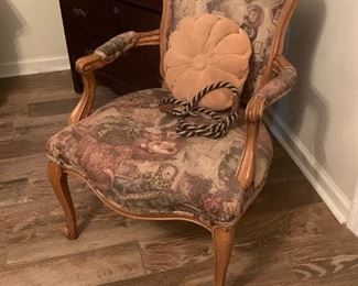 Antique upholstered ladies chair
