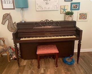 Piano and bench