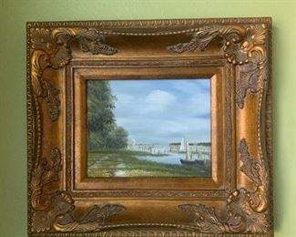 Seaside oil painting