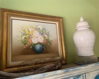 Flower Oil painting in beautiful frame