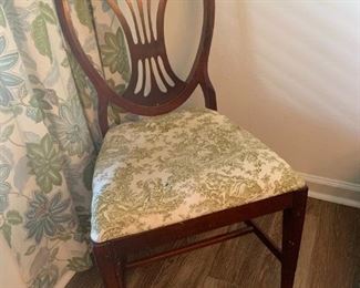 Set of 4 Harp style antique chairs