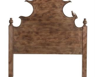 Ballard Design King Bed with bird. Has siderails and footboard. 