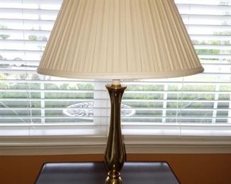 #13 SOLD - brass table lamps 
