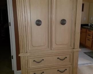 #11 SOLD - Stanley chest armoire with drawers and shelves - 44"x21"x67"h 