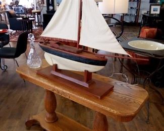 Sailboat 
Oak Hall table