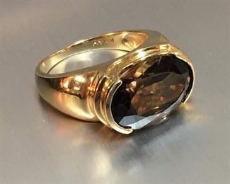 Smokey Topaz in Gold