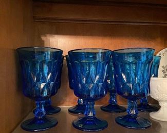 Noritake blue glasses $60