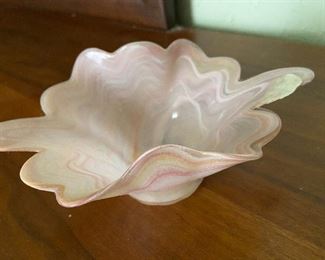 Blown glass dish $10 