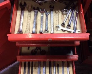 TOOL CABINET, SNAP ON TOOLS , MAC TOOLS , S-K WAYNE TOOLS, HAND TOOLS INCLUDED WITH TOOL CAB