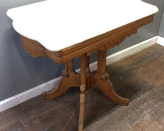 VINTAGE MARBLE TOP CENTER TABLE FURNITURE