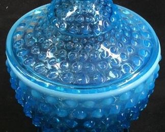 OPALESCENT HOBNAIL CANDY DISH