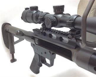 SAFETY HARBOR 50BMG BOLT ACTION RIFLE WITH SCOPE AND MONOPOD, FIREARMS