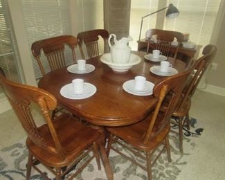 Oak dining set