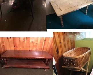 More Vintage Tables, Coffee Tables, Moses Basket Bassinet