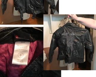 Little Girls Harley Davidson Leather Jacket