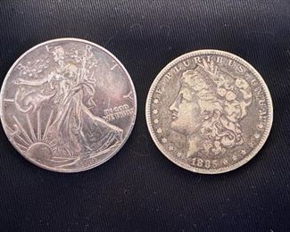 048lr Liberty Walking Morgan Dollar
