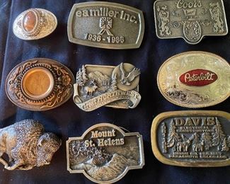 305lr Large Lot Of Brass Belt Buckles