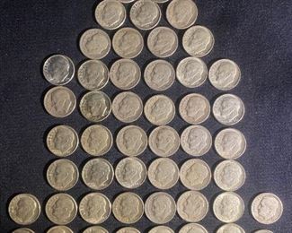 049lr Roll Of Rosevelt Dimes