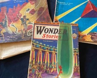 069lr Vintage Wonder Stories Magazines