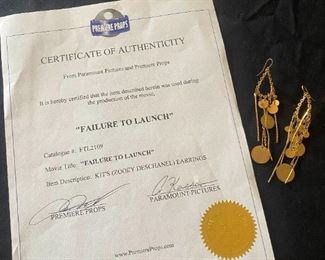 077lr Zooey Deshamel Prop Earrings movie Failure To Launch