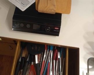 107k Hatco Counter Induction Range With Kitchen Utensils