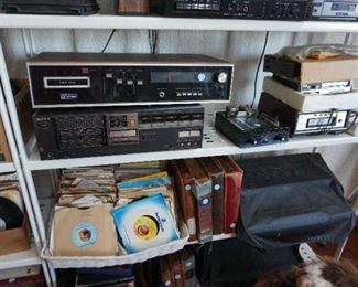 records, stereo equipment