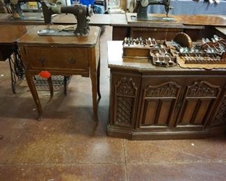 sewing machine cabinet, stereo cabinet