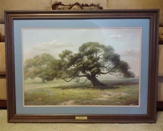"Texas Oak" print by Dalhart Windberg Commemorative Edition, 40th Anniversary DuPont Plant, Victoria, Texas 1951-1991