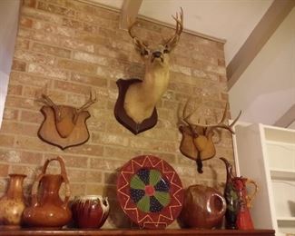 Deer mounts, home decor