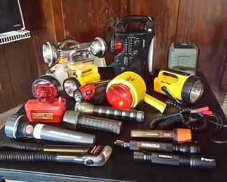 Large collection of flashlights