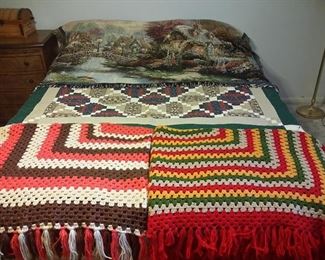 Handmade afghans (there are several more)