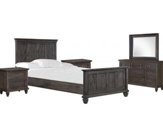 Magnussen Calistoga 4-Piece Panel Bedroom Set in Weathered Charcoal (Example Picture) because the bedroom set is not assembled