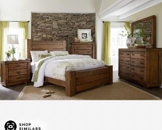 (Brand New) Maverick Driftwood Bedroom Set. (Example Picture) because the bedroom set is not assembled.