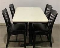 Located in: Chattanooga, TN
Vinyl Top Dining Table And Chairs
Lot Includes:
(1) Table
30"W x 48-1/4"L x 29-1/4"H
(4) Vinyl Chairs
18-1/2"W x 17-1/2"D x 35"H
**Sold As Is Where Is**
