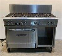 Located in: Chattanooga, TN
MFG Southbend
Rolling 8 Burner Gas Stove
Size (WDH) 48-1/2"Wx33-3/4" Dx47"H
Per Consignor Works
With Electric Oven
**Sold as is Where is**